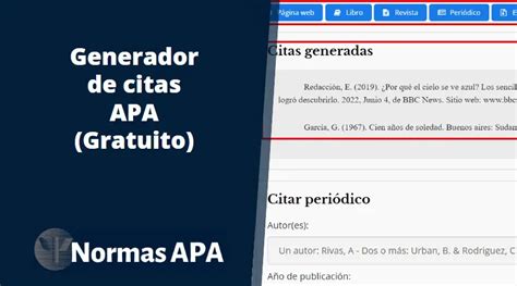 generados de citas|Generador de citas APA